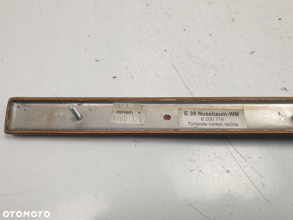 BMW E39 LISTWA DRZWI dekor PRAWY TYŁ 8200714 - 2