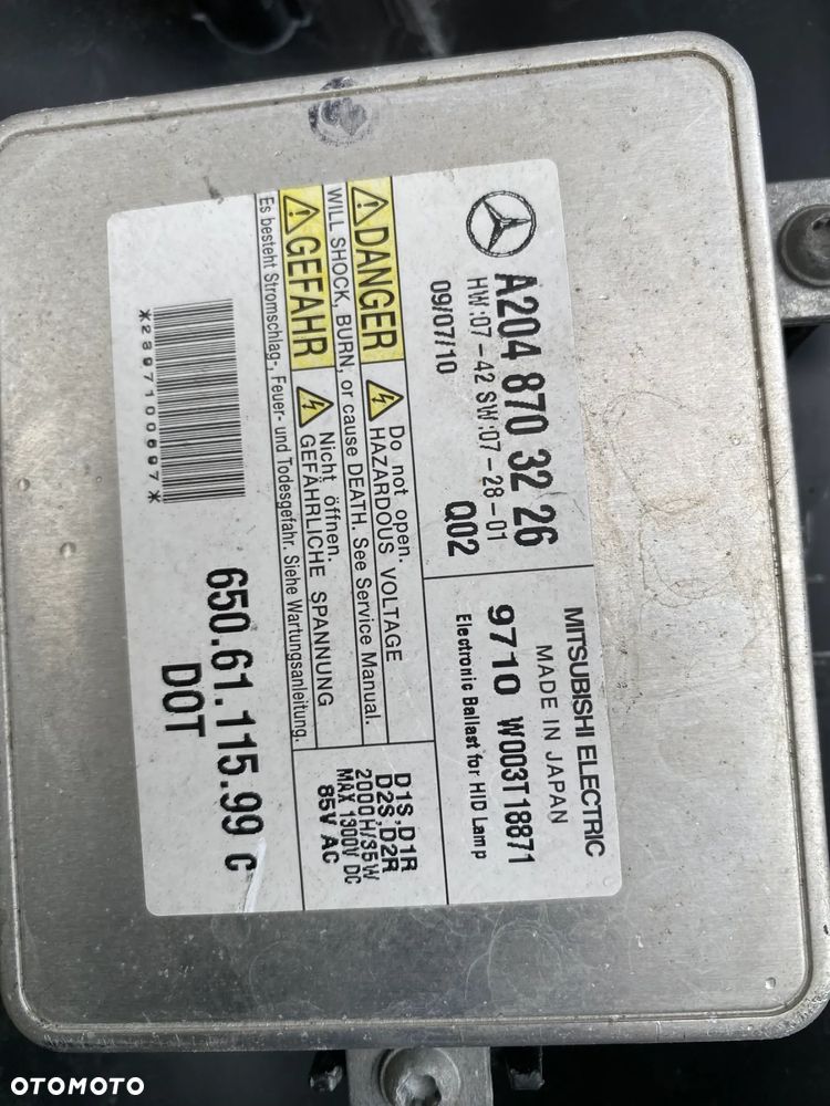 lampa glk w204 bi xenon skrętny lewa kompletna eu cała - 9