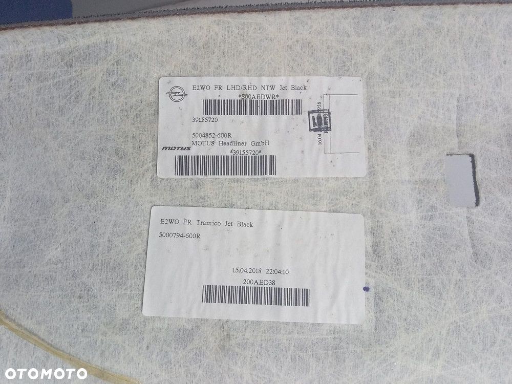 OPEL INSIGNIA B KOMBI PODSUFITKA KPL CZARNA  39155720 - 8