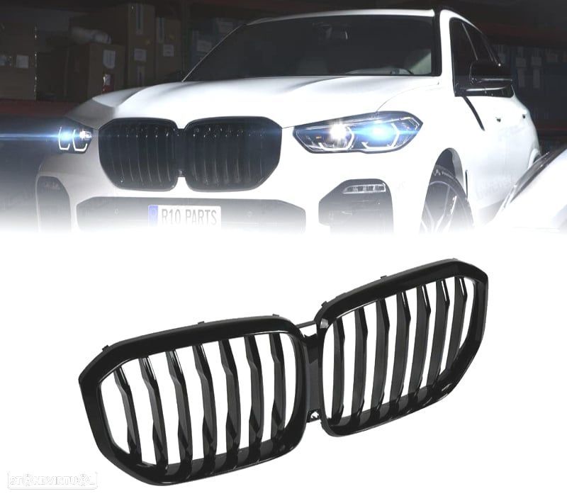 GRELHA FRONTAL BMW X5 G05 18-22 LOOK M PERFORMANCE PRETO BRILHANTE - 4