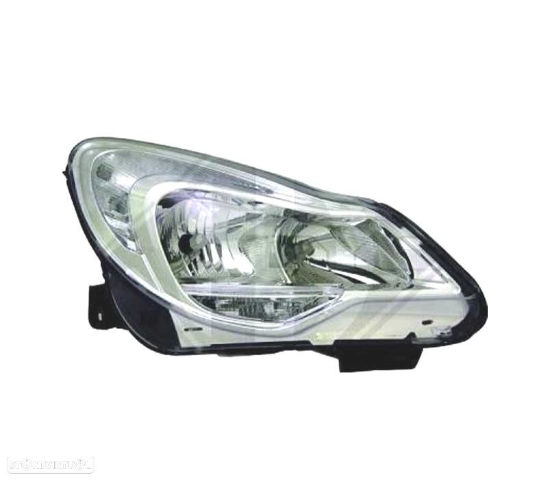FAROL OPTICA DIREITO LUZ DIURNA OPEL CORSA D 11-14 CROMADO - 1