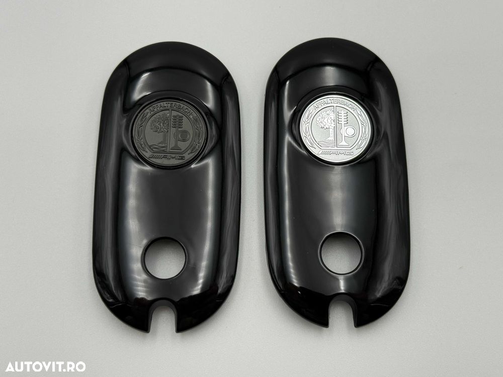 Capac Cheie Compatibil Mercedes Model nou AMG Affalterbach crom/negru - 2