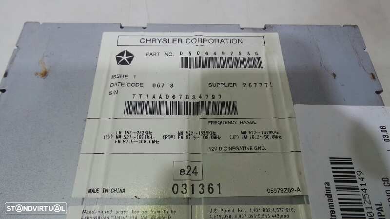 SISTEMA AUDIO / RADIO CD JEEP CHEROKEE 2009 - 2