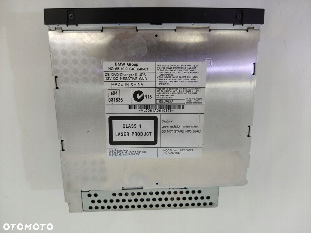 BMW F01 F02 F10 ZMIENIARKA PŁYT DVD 9240240 - 2