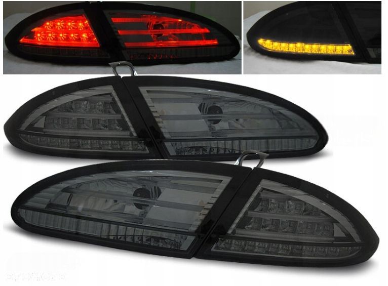 LAMPY DIODOWE SEAT LEON OD 06.2005 DO 2009 SMOKE LED LEDY - 1