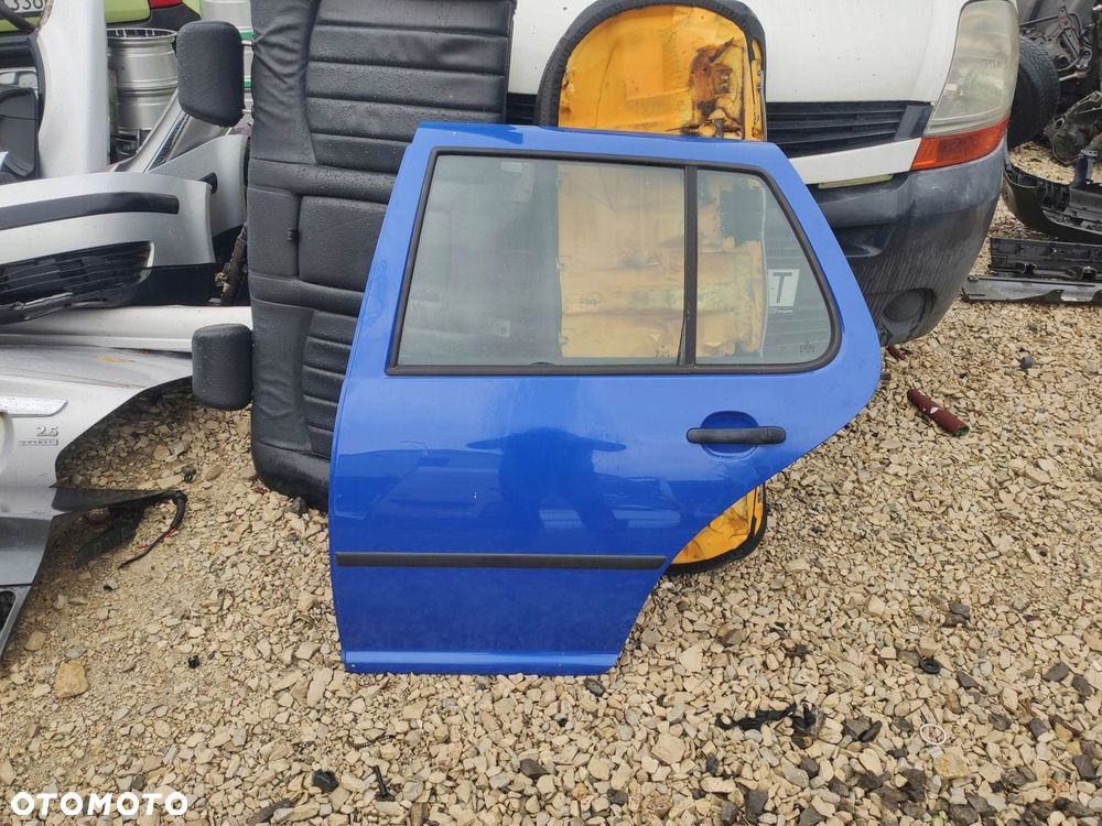 DRZWI LEWY TYŁ VW GOLF IV LW5Z NIEBIESKIE 5D - 1