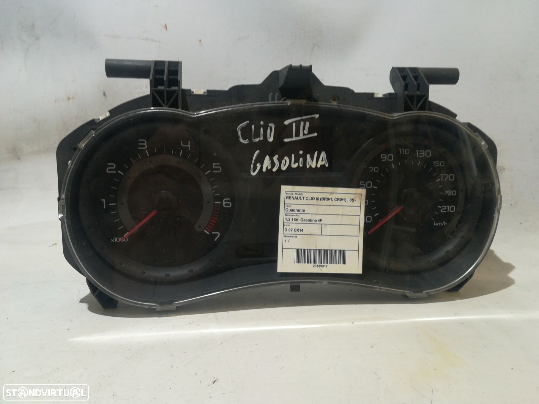 Quadrante / painel de instrumentos RENAULT Clio III (BR0/1, CR0/1) - 1