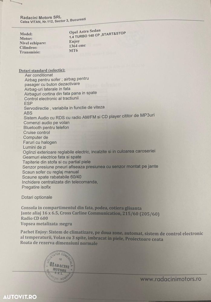 Opel Astra 1.4 Turbo ECOTEC Start/Stop Enjoy - 13