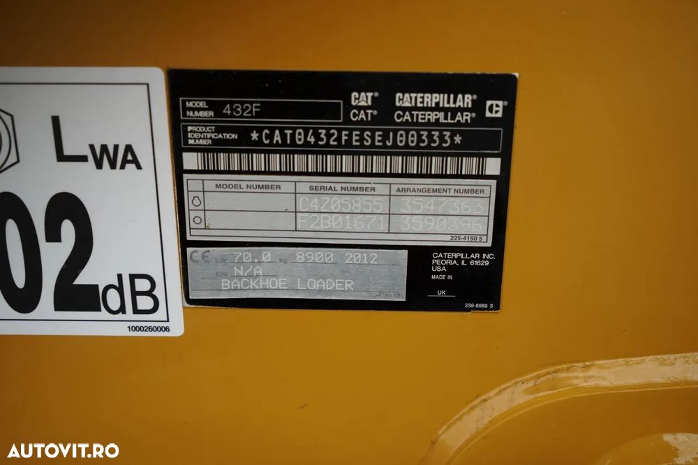 Cat 432F / BULDOEXCAVATOR / JOYSTICK / 2012 / AER CONDIȚIONAT / SET CUPĂ - 38