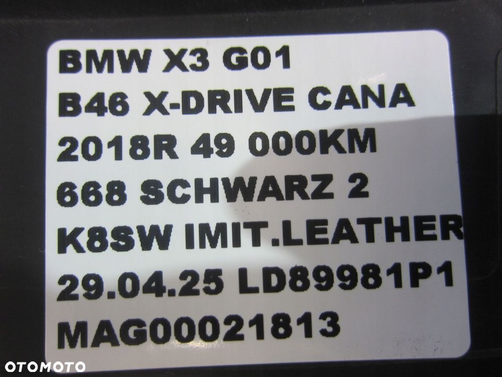 BMW X3 G01 G02 F97 F98 PODSZYBIE GÓRNE OSŁONA WLOTU 7399015 51717399015 - 9