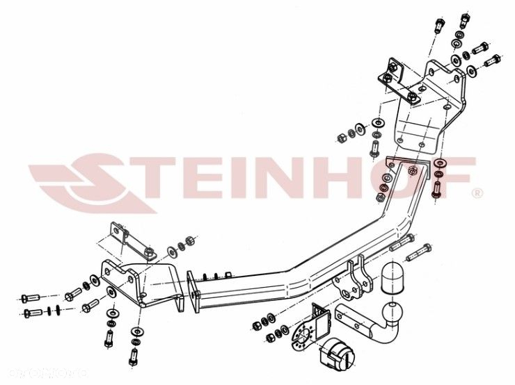 MARKOWY KOMPLETNY NOWY HAK HOLOWNICZY DODGE JOURNEY FIAT FREEMONT STEINHOF + KULA - 8