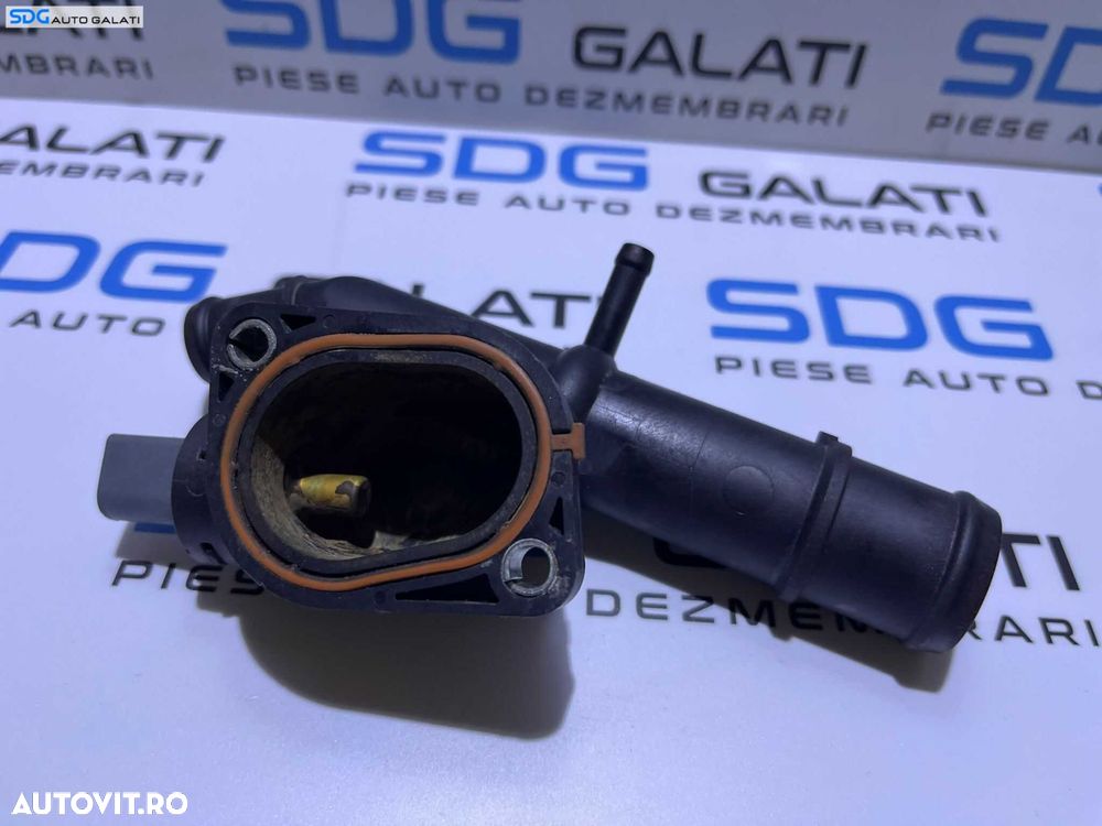 Distribuitor Corp Carcasa Termostat Senzor Temperatura Apa Skoda Superb 2 2.0 TDI CBBB 2008 - 2013 Cod 03L121132[S0346] - 4