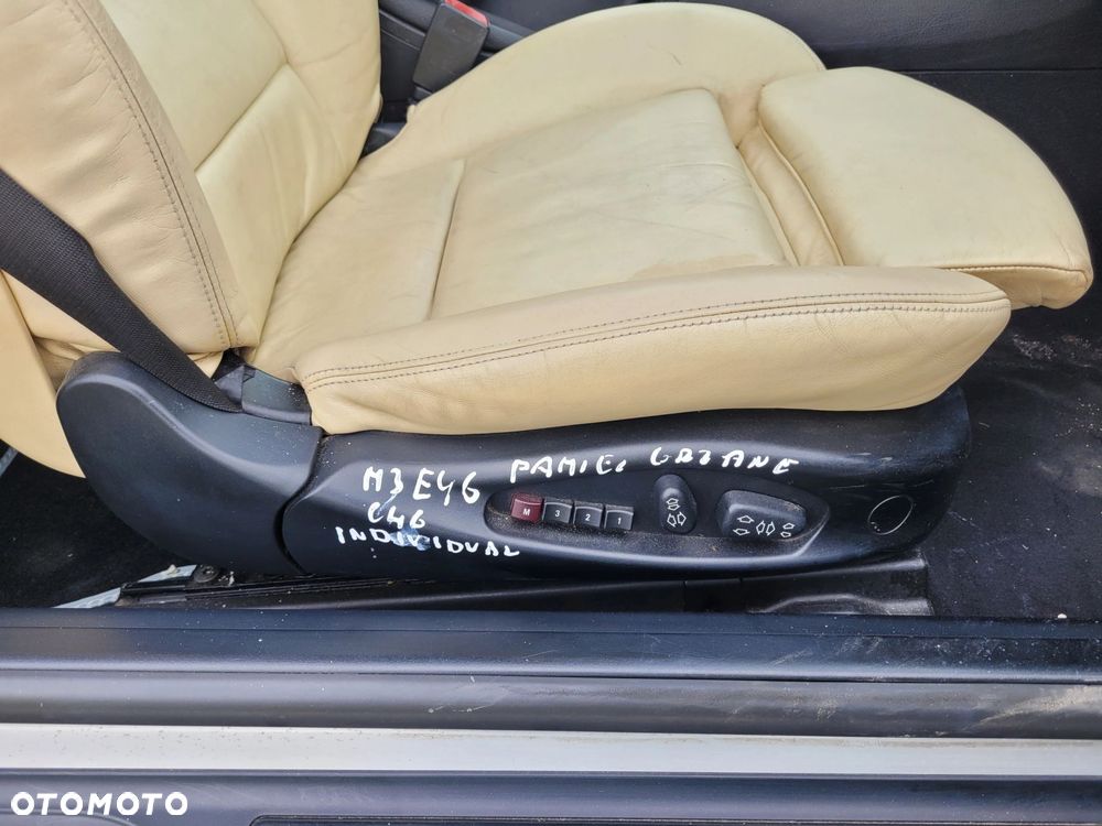 FOTELE KANAPA BOCZKI BMW E46 M3 CABRIO KOMPLET PAMIĘĆ GRZANE INDIVIDUAL - 13
