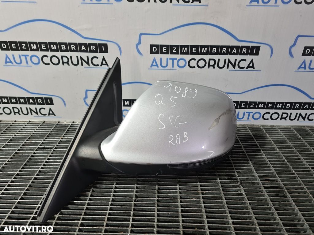 Oglinda stanga AUDI Q5 2008 - 2012 4 Usi GRI (1089) Rabatabile ZGÂRIATA - 1