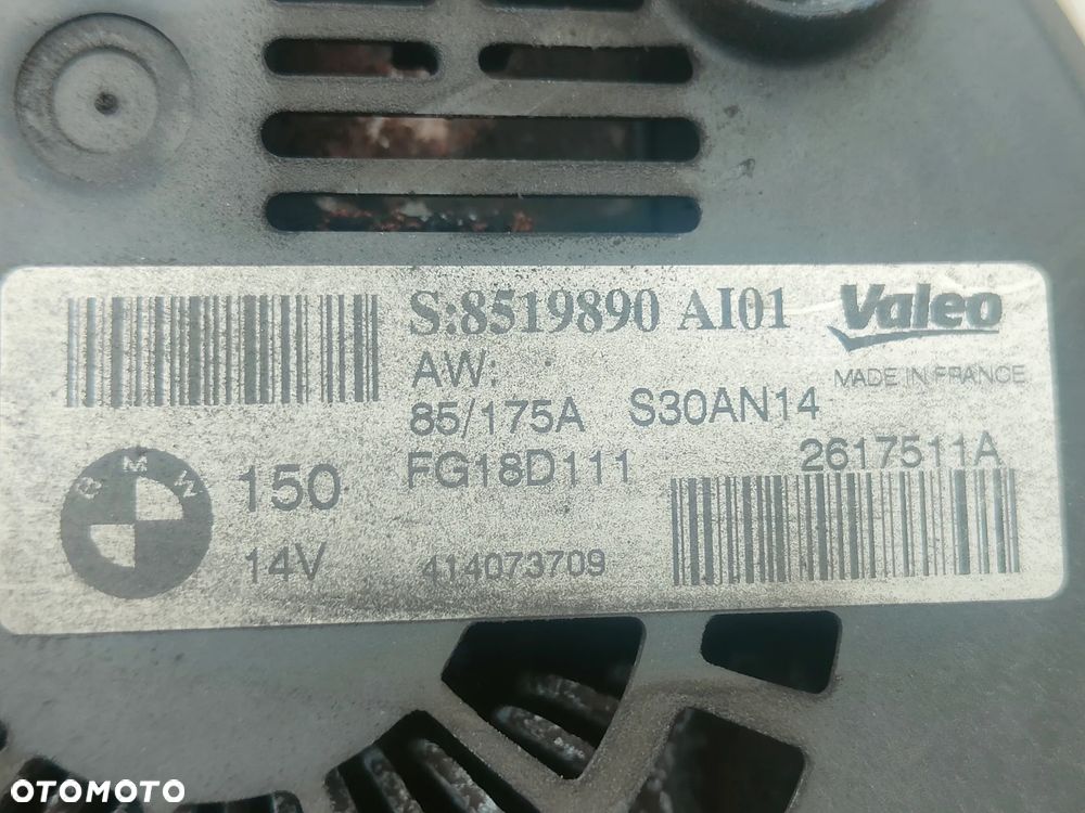BMW F20 F21 F30 F31 2.0d N47 Alternator Valeo 150A 8519890 - 7