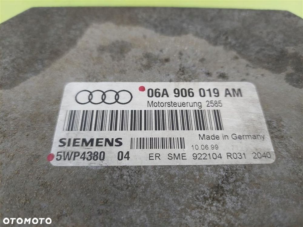Komputer sterownik silnika Audi A3 8L 1,6 B 96-03 R 06A906019AM 5WP438004 - 5