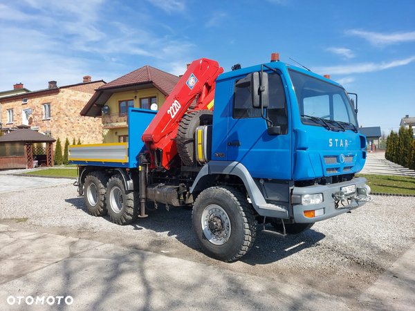 Star 266 MAN 6X6 HDS ŻURAW HMF 2220 K6 ENERGETYKA HIAB PALFINFER