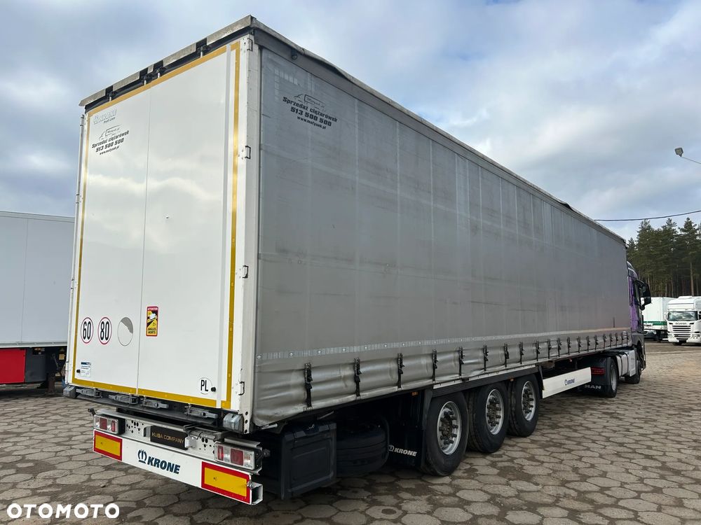 Krone FIRANKA / NOWE OPONY DUNLOP / OŚ PODNOSZONA / BARDZO ŁADNA RAMA / OSIE KRONE / DWA KOŁA ZAPASOWE / NACZEPA 2018 ROK !! - 2