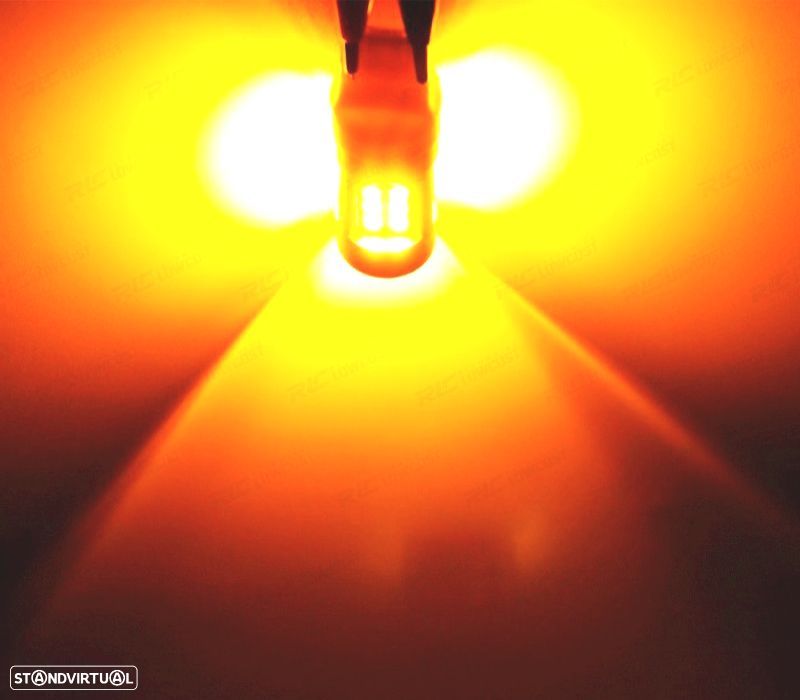 LÂMPADA LED T20 W21W AMBAR CANBUS - 3