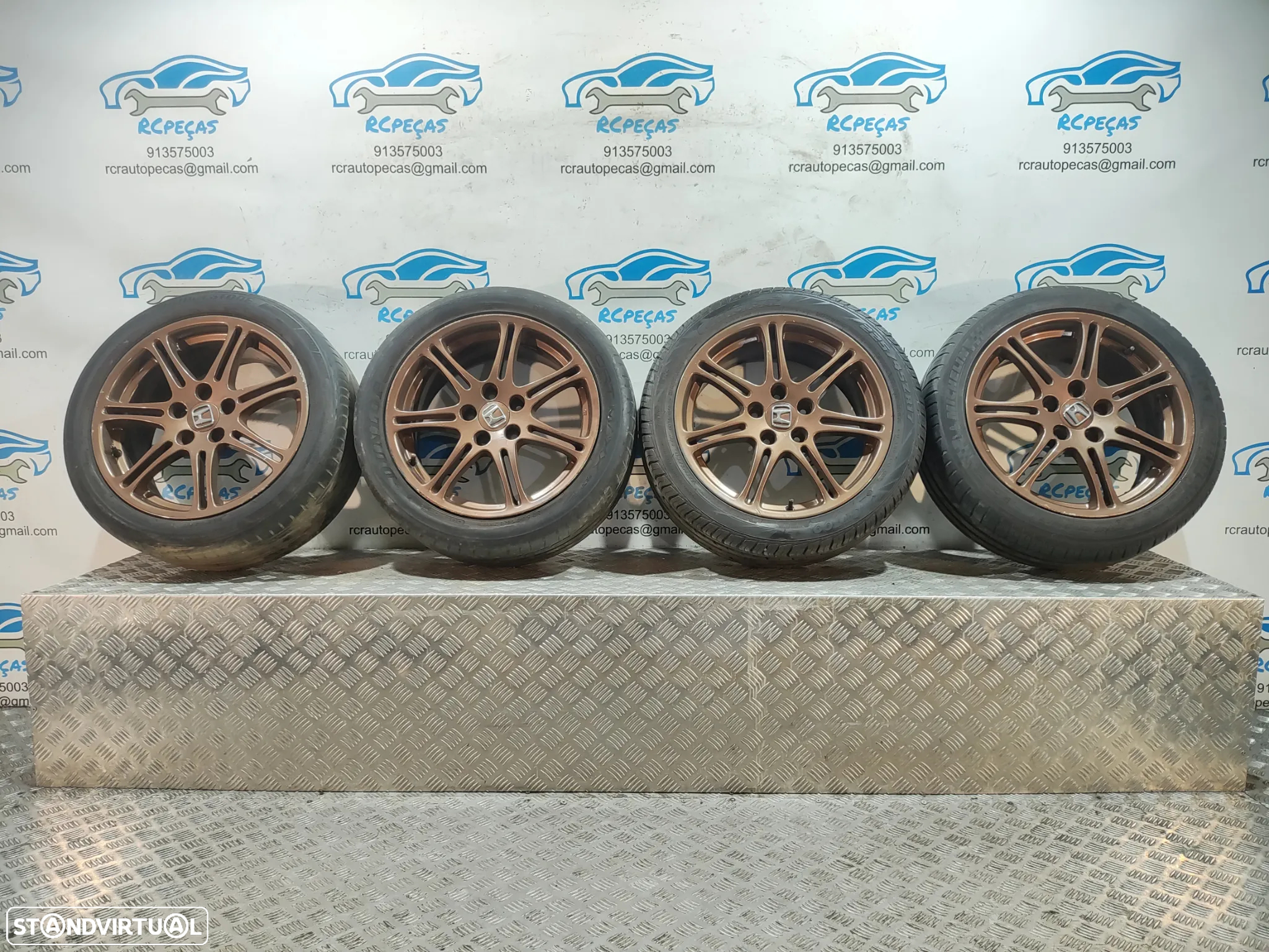 Conjunto Jantes 17 Originais Honda Civic 7 VII EP3 Type R 7J ET45 5x114,3 - 12