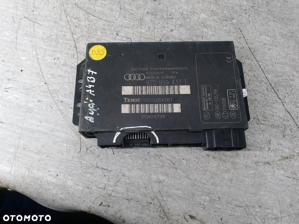 MODUŁ KOMFORTU AUDI A4 B7 8Z0959433T 2.0 - 1