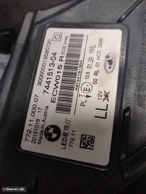 Farol Frente Esquerdo / Otica Esquerda Bmw 7 (G11, G12)  7441513-04 Zk - 2