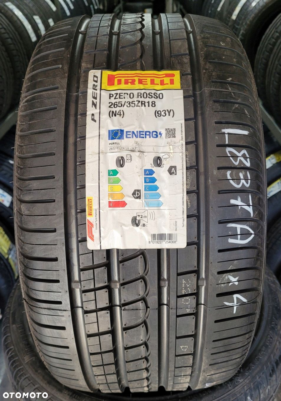 4x Pirelli P Zero Rosso 265/35R18 93Y L837A - 3