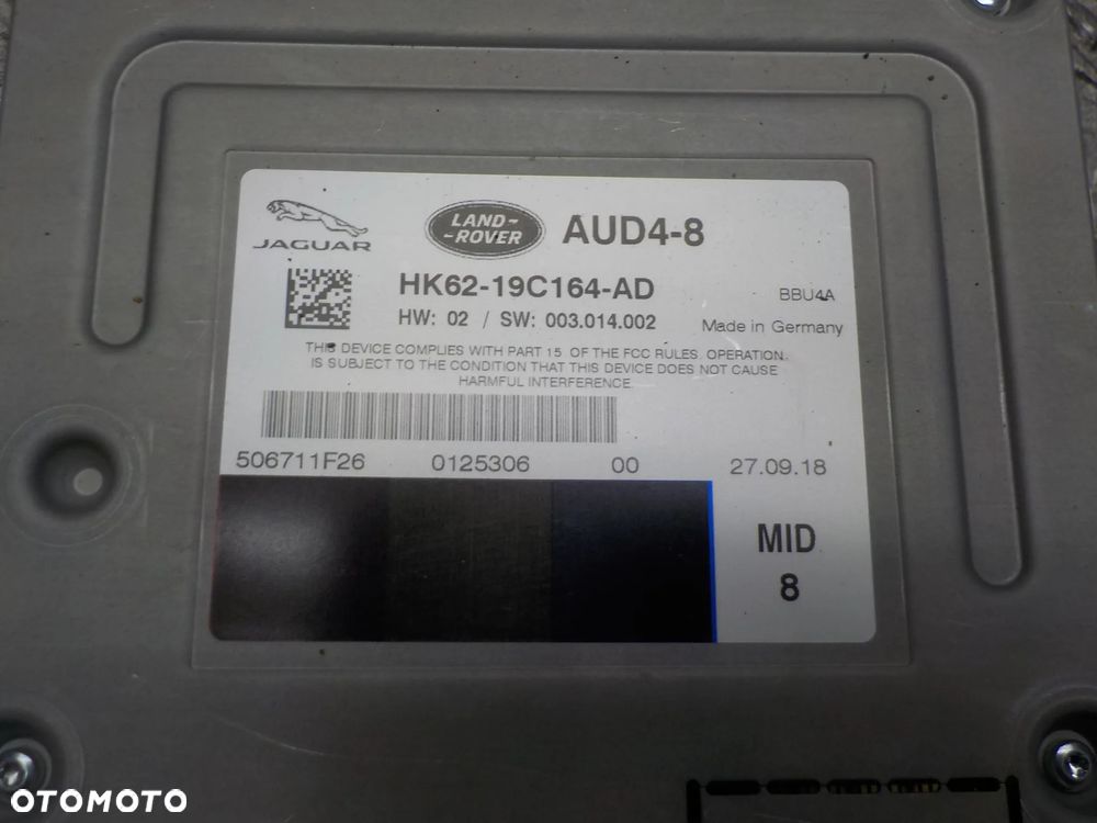 JAGUAR XE WZMACNIACZ AUDIO HK62-19C164-AD - 2