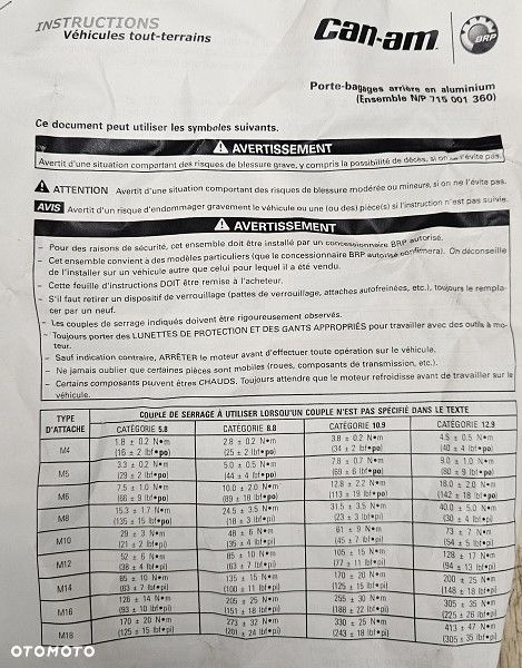 Zestaw montażowy bagażnika tylnego Can-Am Outlander / Renegade - 6