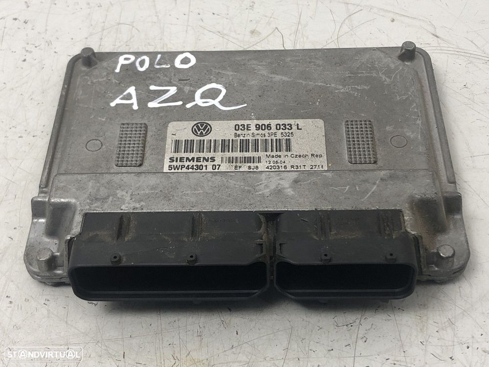 Centralina do motor ECU Usado VW POLO (9N_) 1.2 12V 03E906033L 03E 906 033 L MOT... - 2
