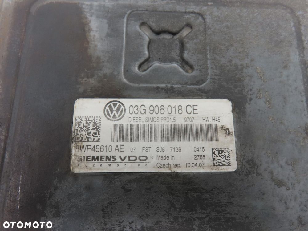 STEROWNIK VW PASSAT B6 2.0 TDI 03G906018CE 5WP45610AE - 4