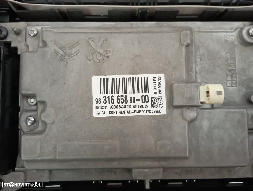 Display Navegação GPS Citroen Jumpy / Peugeot Expert 2020 Ref. 9831665880 - 3
