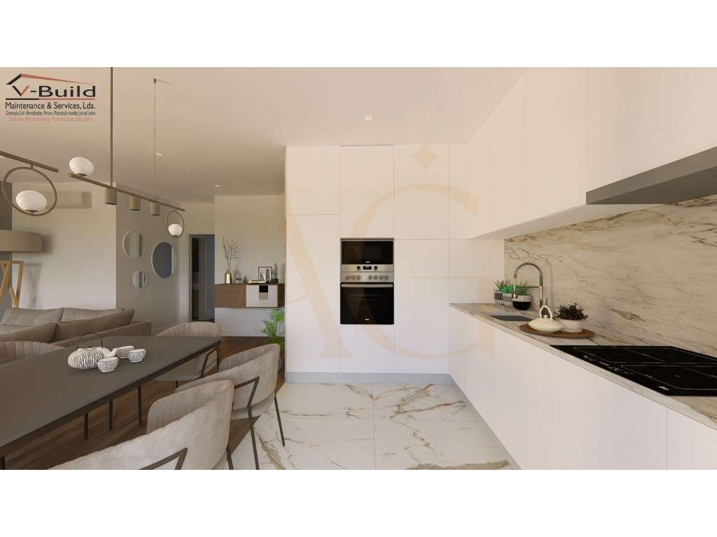 Apartamento T3 no rés-do-chão com terraço e jacuzzi em fase de cons... - Grande imagem: 2/27