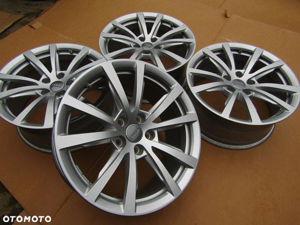 4x JAK NOWE Felgi Aluminiowe 18 Audi A4 B6 B7 B8 A5 8T A6 C6 C7 C8 A7 A8 Q3 Q5 Q7 SEAT SKODA VW BMW 8 j 5x112 ET29 piasta 66,6 mm + czujniki TPMS / STAN IDEALNY - 18
