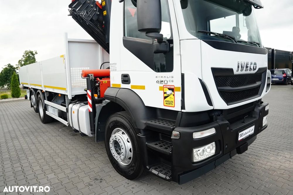 Iveco STRALIS 420 / 6x2 / LIVRARE - 7,1 M / PALFINGER PK- 23001- EH E- 17 M / MAX. CAPACITATE DE RIDICARE 5.600 KG / PUNȚĂ DE RIDICARE ȘI DIRECȚIE / EURO 6 - 15