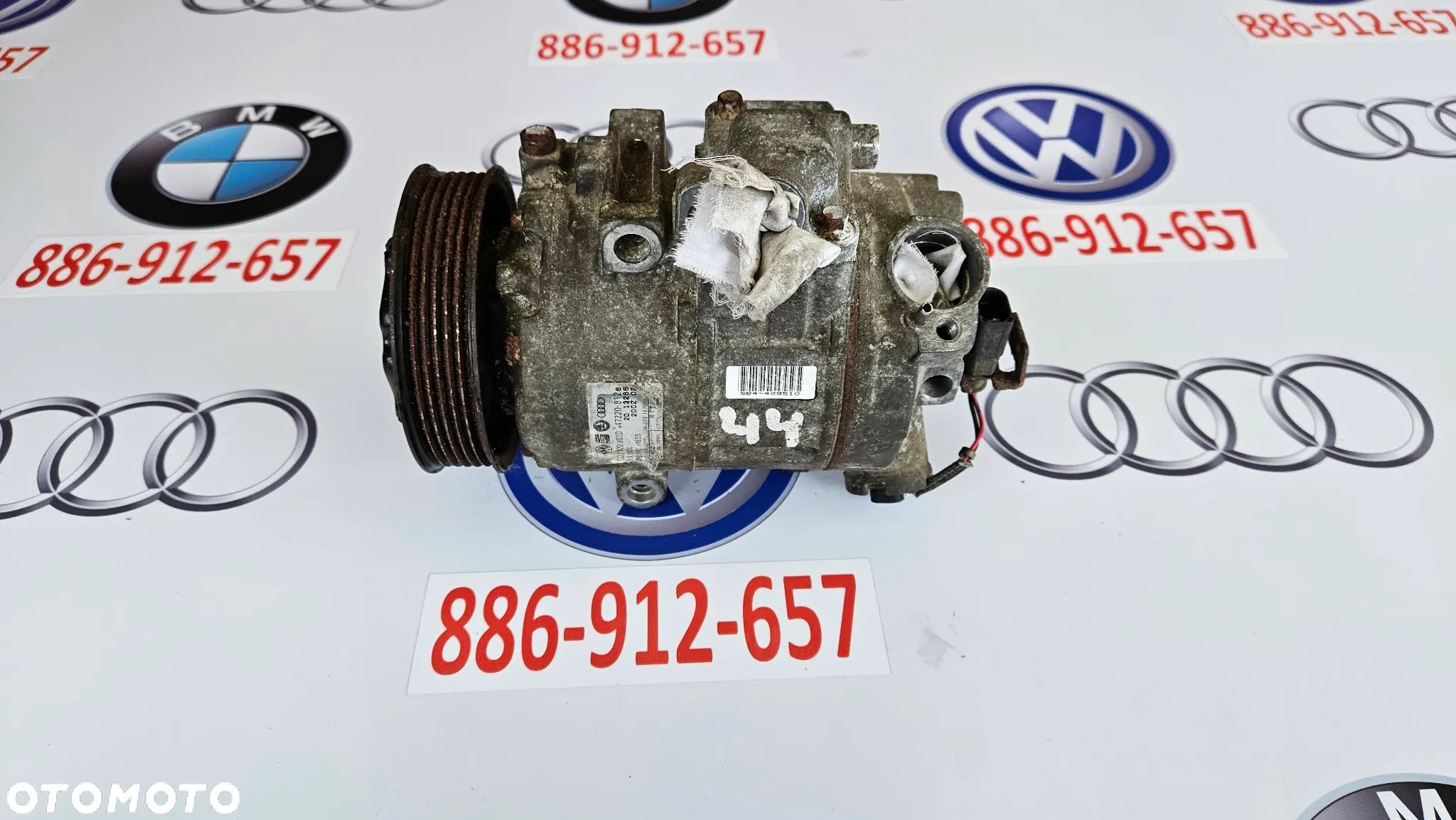 VW Polo 9N Skoda Fabia I Sprężarka klimatyzacji Pompa klimy 6Q0820803D DENSO - 1
