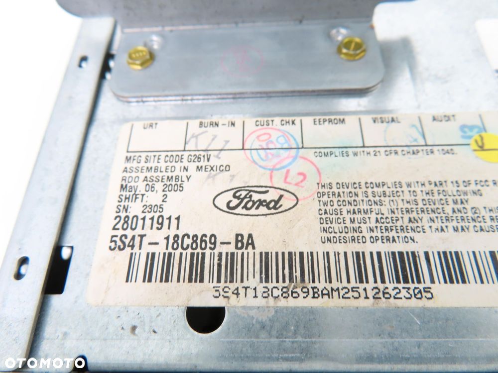 RADIO CD FORD FOCUS MK1 I USA 5S4T18C869BA - 4