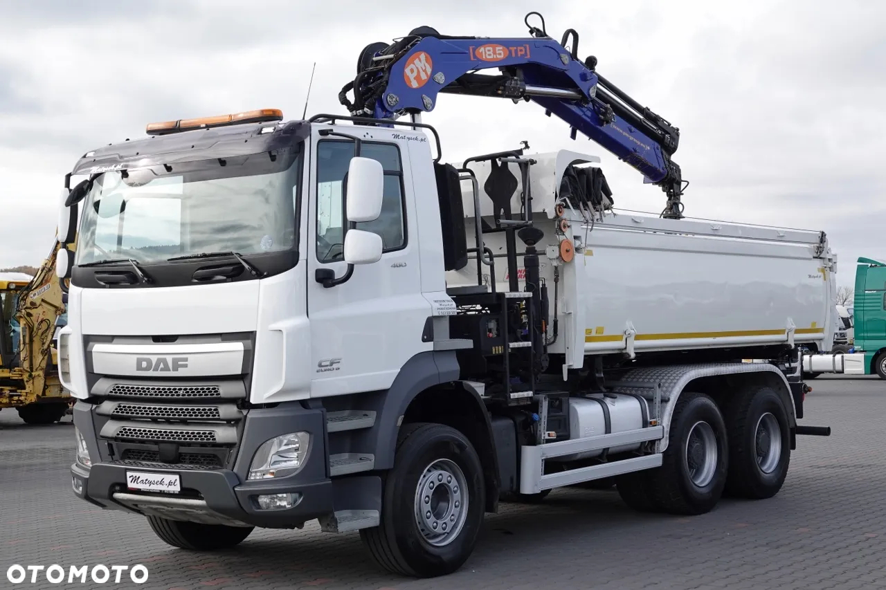 DAF CF 460 / 6x4 / WYWROTKA / HYDROBURTA / + HDS PM 18.5TP wysów: 11 M / STEROWANIE RADIOWE / ROTATOR / ŁYCHA / EURO 6 / 2018 ROK - 8