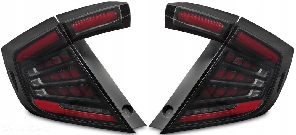 Lampy tyl Vland Led Bar Tuning Smoke Honda Civic X 10 2016-2022 Hatchback - 1