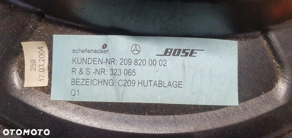 Głośnik basowy BOSE Mercedes CLK W209 2098200002 - 5