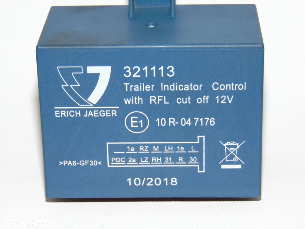 Moduł przekaźnik sterownik świateł haka holowniczego przyczepy 321113 10R-047176 Erich Jaeger Trailer Control VW Volkswagen Skoda Seat Audi Mercedes Volvo Opel Ford Toyota - 3