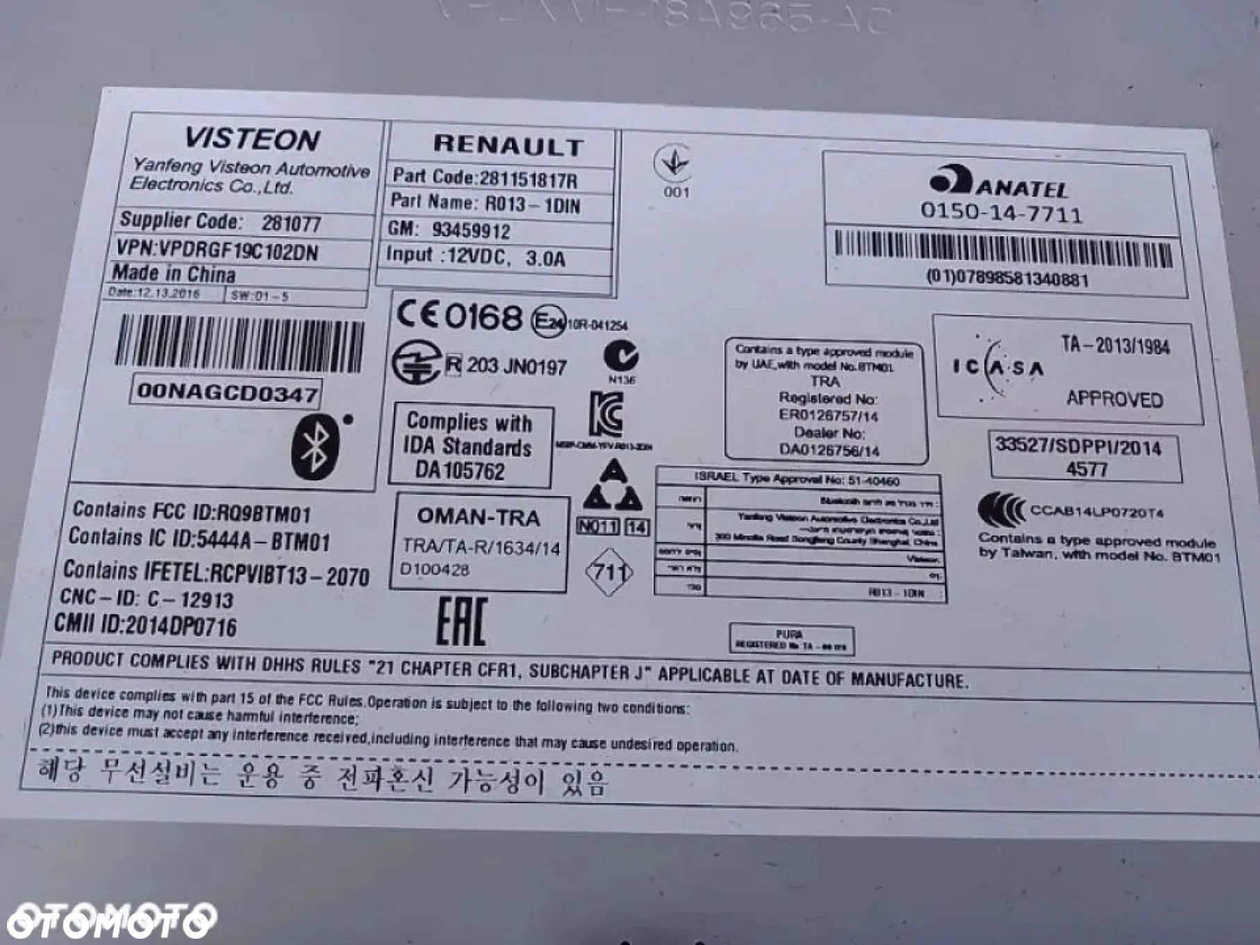 Radio Browse Bluetooth MP3 Renault Trafic III Vivaro B Talento 281151817R - 4