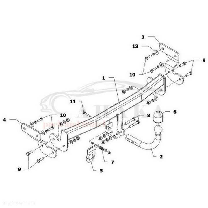 Hak Holowniczy Odkręcany Do Kia Optima Sedan 2012-2015 - 3