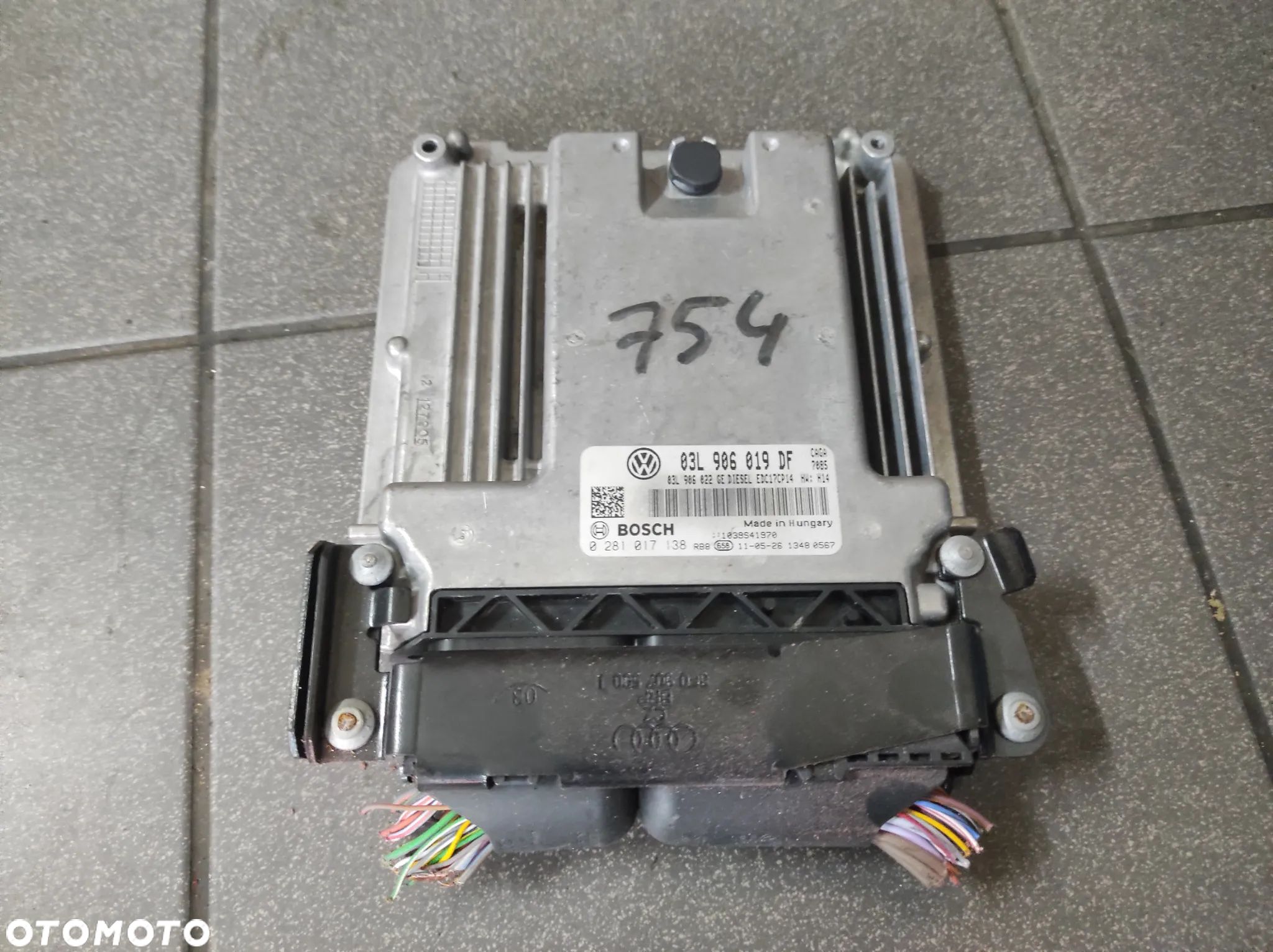KOMPUTER STEROWNIK SILNIKA 2,0 TDI 03L906019DF DIESEL 17CP14 HW:H14 0281017138 WYSYŁKA !!! - 1