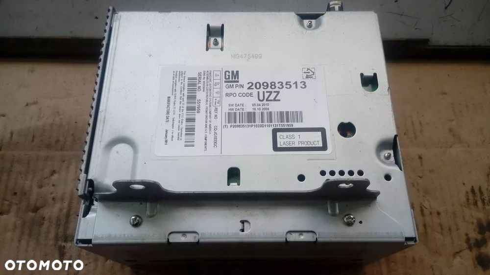 RADIO CD OPEL ASTRA J IV 20983513 UZZ - 2