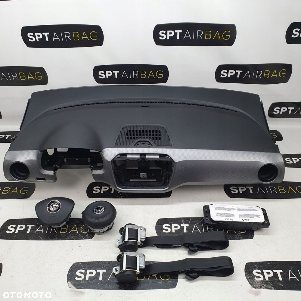 VW UP! UP DESKA ROZDZIELCZA KONSOLA KOKPIT PULPIT PODUSZKI AIRBAG AIR BAG PASY KIT SET - 1