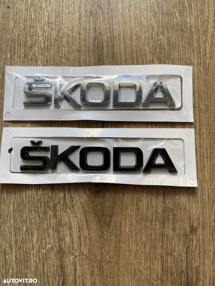 Emblema Scris Logo Semn Skoda Octavia Superb Fabia Kodiaq Vrs - 3
