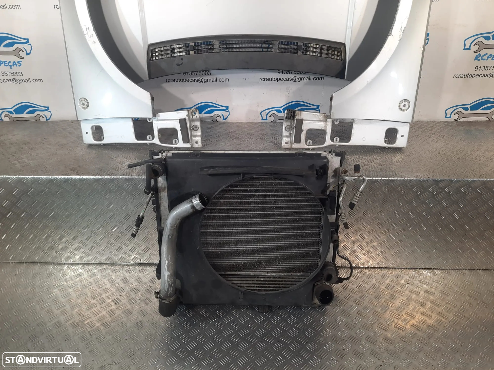 FRENTE COMPLETA LAND ROVER RANGE ROVER SPORT III 3 MK3 L322 CAPOT PARACHOQUES GUARDA-LAMAS OTICAS XENON RADIADOR VENTILADOR FRENTE FIBRA REFORÇO - 6