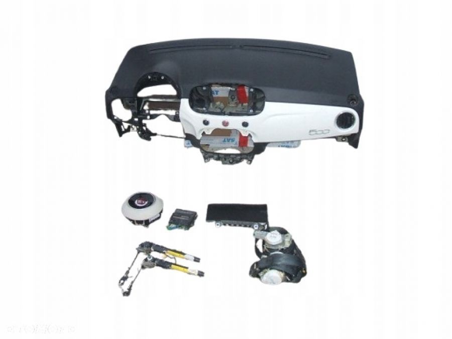 FIAT 500 lift AIRBAG KIEROWCA PASAŻER DESKA ROZDZIELCZA KONSOLA KOKPIT PASY - 1