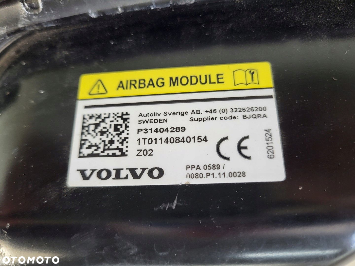 poduszka powietrzna podzybia maski pieszego airbag VOLVO V40 II P31404289 - 12